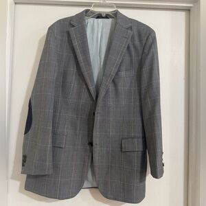 Hugo Boss Light Blue & Grey Plaid Suit Jacket - Men’s Size Medium (no size tag)